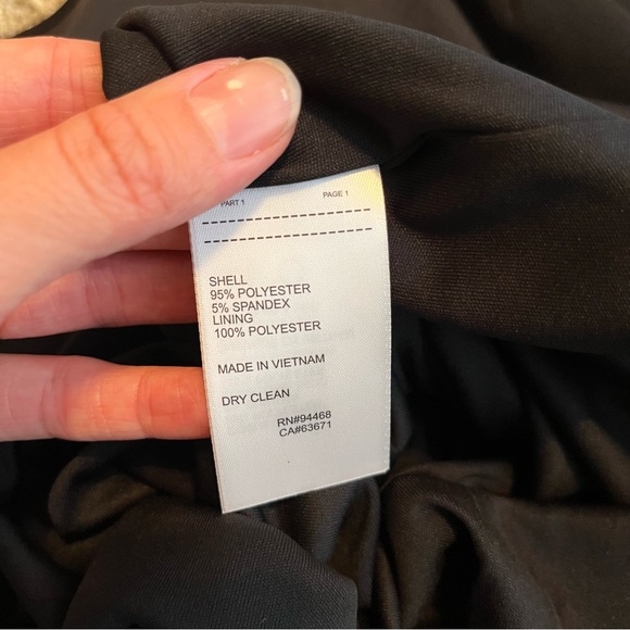 Sage Collective Crew Neck Short Sleeve Zipper Back Solid Ruffled Hem Crepe Dress - Picture 10 of 10